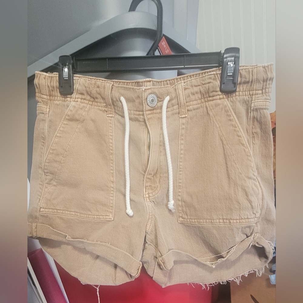 American Eagle Outfitters Tan High Waist Shorts